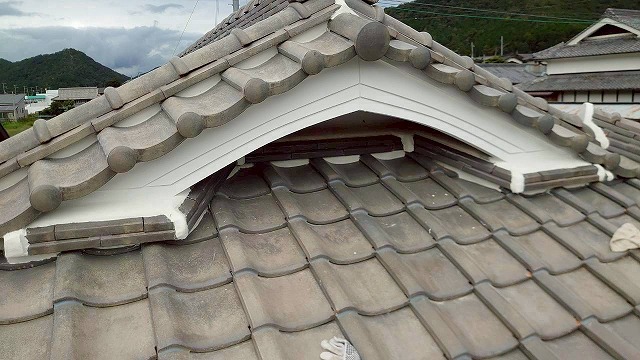 明石市　漆喰　詰めなおし